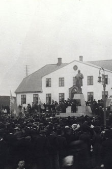 Stytta Jóns Sigurðssonar afhjúpuð